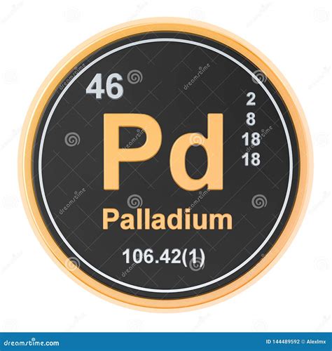 Palladium Pd Chemical Element 3d Rendering Stock Illustration Illustration Of Palladium