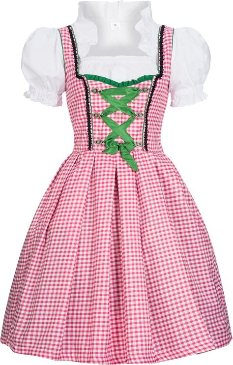 Gaudi Leathers Bavarese Dirndl Set Joy 4 Pezzi Costume Tipico Tirolese