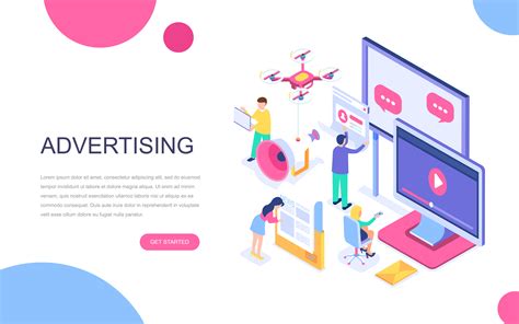 Modern Flat Design Isometric Concept Of Advertising 264531 Vector Art