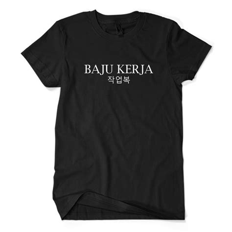 Jual Kaos Distro Premium BAJU KERJA HANGUL Baju Tulisan Kata Bahasa