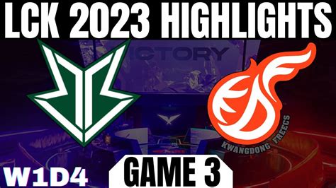 Kdf Vs Bro Highlights Game Lck Spring W D Kwangdong Freecs Vs