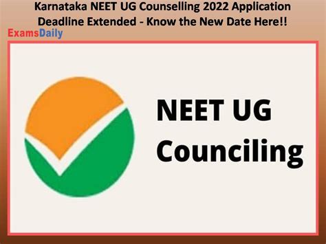 Karnataka Neet Ug Counselling 2022 Application Deadline Extended Know