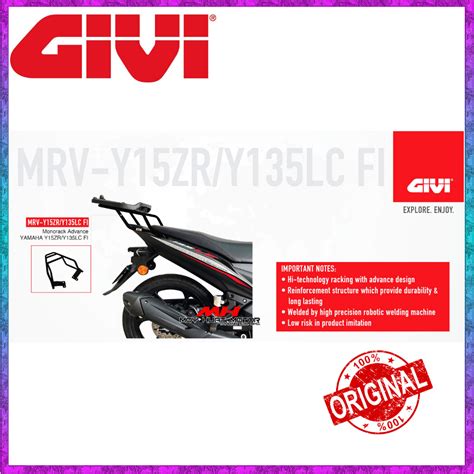 Givi Monorack Advance Yamaha Y15zr Lc135 Fi V8 135lc Fi Y15 Rackgivi Carriergivi Rack Yamaha