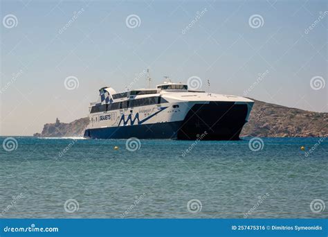 Ferry Boats Of Greece Editorial Photo Image Of Cyclades 257475316