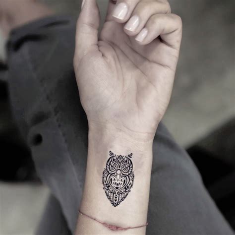 Barn Owl Tattoo Wrist