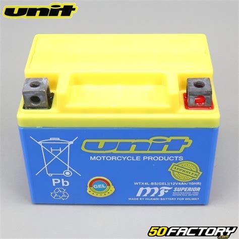 Batería Unit YTX4L BS 12V 4Ah Gel Derbi Senda Gilera SMT Rieju