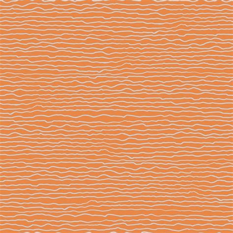 Premium Vector Orange Wavy Doodle Seamless Pattern