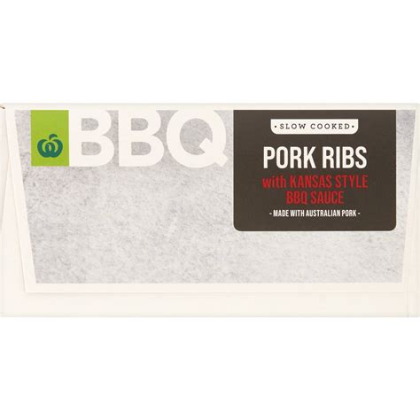 Woolworths Bbq Pork Ribs With Kansas Style Bbq Sauce 700g Woolworths