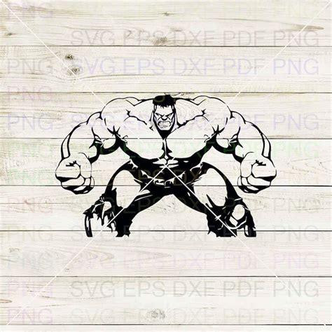 Hulk Hand Face Silhouette Svg Dxf Eps Pdf Png Cricut C Inspire