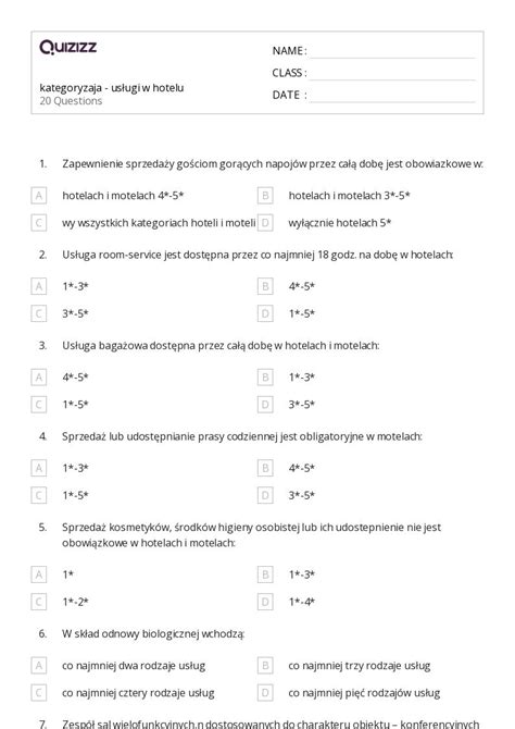 Ponad Rodzaje Zda Arkuszy Roboczych Dla Klasa W Quizizz Darmowe