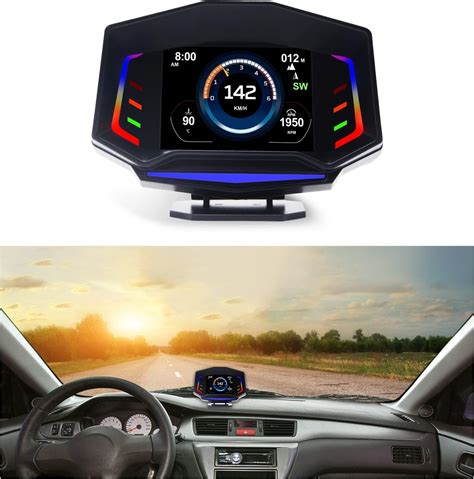 Ikikin Car Hud Head Up Display Obd Gps Slopemeter Smart Gauge