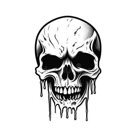 Rock And Roll Skull Tattoo Design Stock Illustration Illustration Of Retro Sketch 295437480