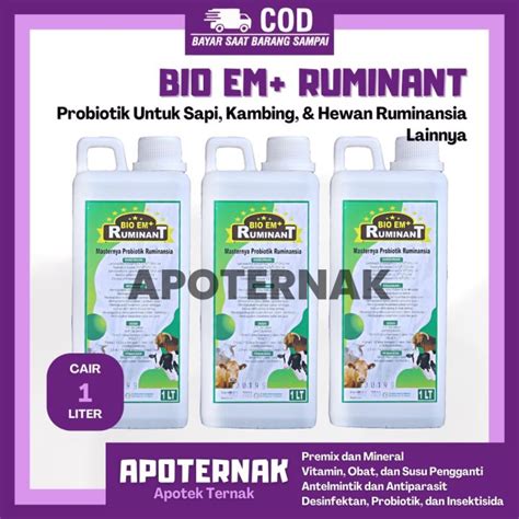 Probiotik Cair Ternak BIO EM 1 Liter Ruminant Probiotik Sapi