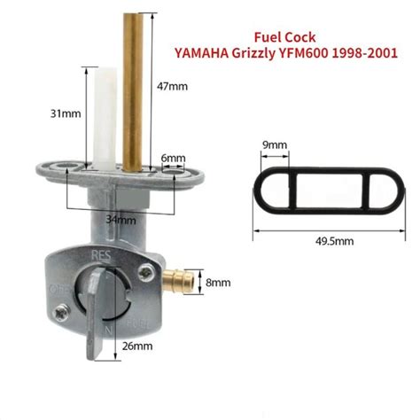 Yfm Petcock Vacuum Fuel Faucet Tap Valve Assy For Yamaha Grizzly