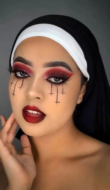 40 Spooky Halloween Makeup Transformation Ideas The Nun