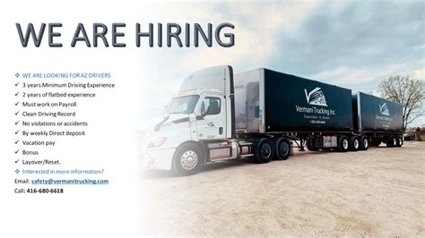 Careers Vermani Trucking Inc