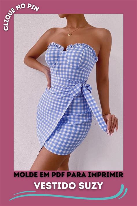 Moldes Em Pdf De Roupa Feminina Para Imprimir Em Casa Tube Dress