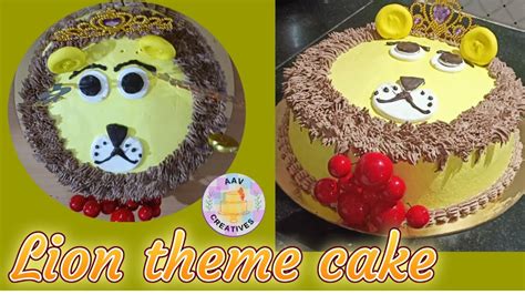 Lion King Birthday Cakelion Theme Cakelion Face Cake Eggless Cake