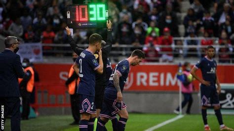 Lionel Messi Makes Psg Debut In Win At Reims As Kylian Mbappe