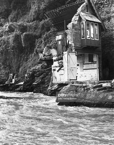 Lynmouth Flood Disaster August Part Of A House Left