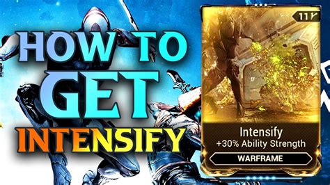 Warframe How To Get Intensify Tennocreate Youtube