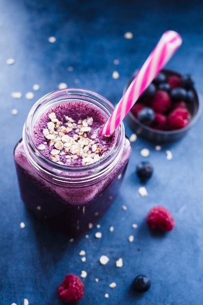 Free Photo Still Life Of Tasty Blueberry Smoothie