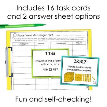 Place Value Scavenger Hunt Task Cards For 3rd Grade By Alyssa Teaches