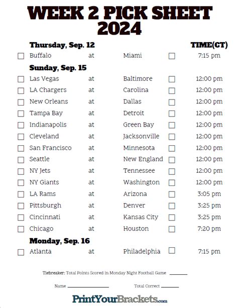 Nfl Schedule Week 2 With Spread Telegraph