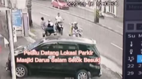 Aksi Pencurian Dengan Modus Pecah Kaca Mobil Di Lumajang Terekam CCTV