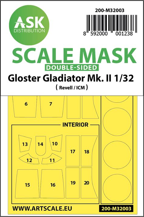 Gloster Gladiator Mk Ii Double Sided Painting Mask For Revell