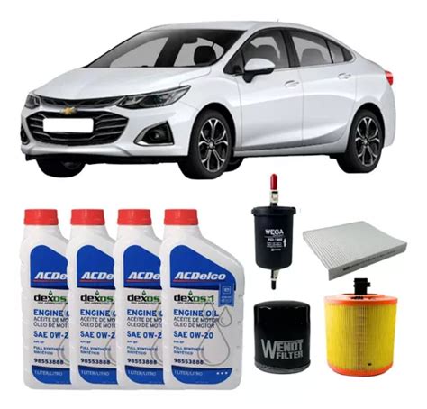 Kit Troca Oleo 0w20 Gm Cruze 1 4 16v Turbo 2016 Até 2020 Parcelamento