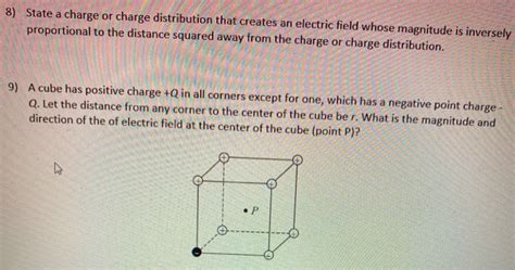 Solved 8 State A Charge Or Charge Distribution That Creates