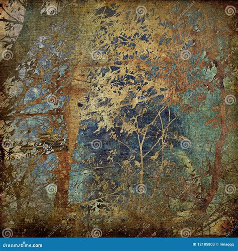 Art Grunge Forest Background Stock Image Image Of Autumn Crease