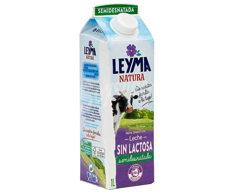 Leyma Natura Leche De Vaca Semidesnatada Y Sin Lactosa De Fácil Digestión 1 L