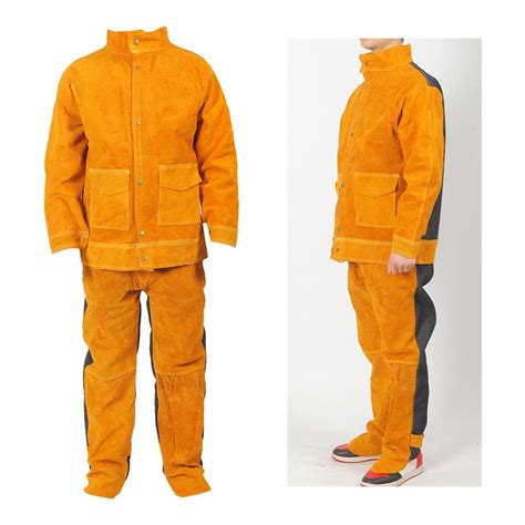 Buy Welding Clothing Suit Heavy Duty Leather Heat Resistant Blacksmith