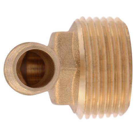 Sharkbite 1 2 In Pex Crimp X 3 4 In Mnpt Brass 90 Degree Elbow 25 Pack