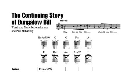 The Continuing Story Of Bungalow Bill Guitar Chords Lyrics