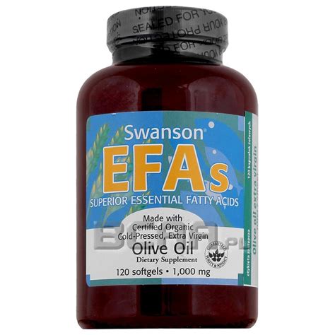 Efas Olive Oil Extra Virgin 1000mg Swanson 120kaps • Sklep Bcaapl