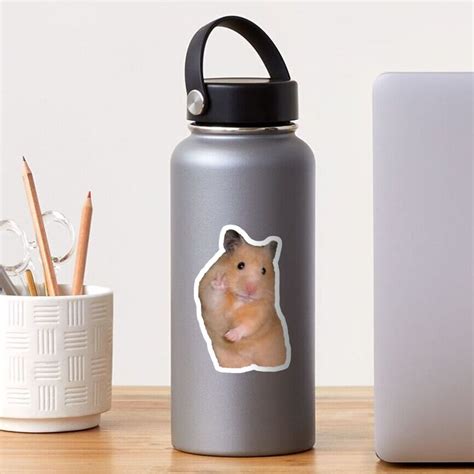 Peace Sign Hamster Sticker By James Heath Redbubble