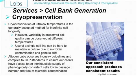 Altogen Labs Cell Banking Services Youtube