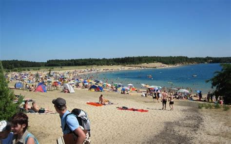 Badestrand Bärwalder See Uferbereich Boxbergoberlausitz