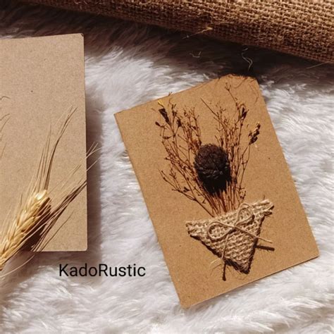 Jual Kartu Ucapan Rustic Flower Greeting Card Shopee Indonesia