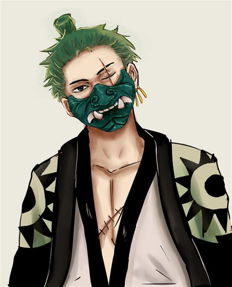 Zoro With Mask by crowithe on DeviantArt
