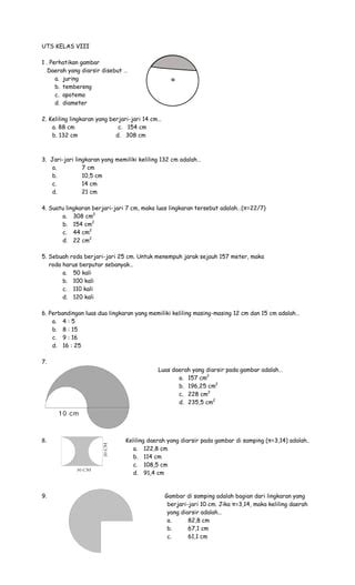 Soal Lingkaran Kelas Viii Pdf