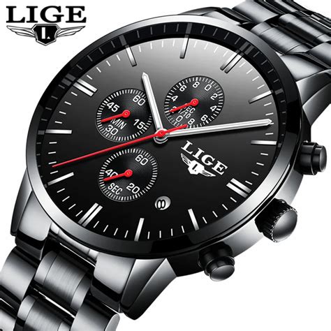 Relogio Masculino Lige New Men S Watch Top Brand Luxury Stainless Steel