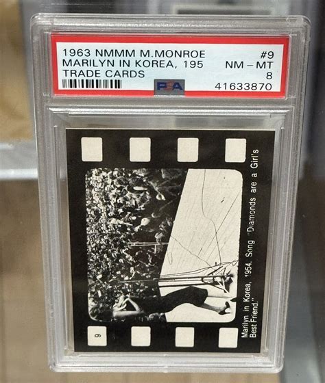 Marylin Monroe PSA 8 NM MINT Highest Graded Card In Population 1963