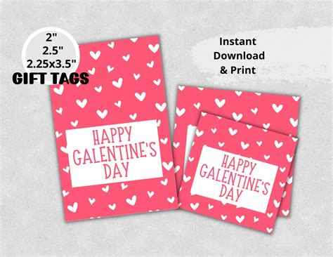 Printable Happy Galentines Day T Tag Tag For Friends Valentinestags Cookie Tag 3 Sizes