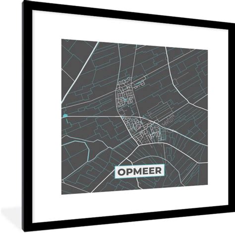 Fotolijst Incl Poster Plattegrond Opmeer Kaart Stadskaart