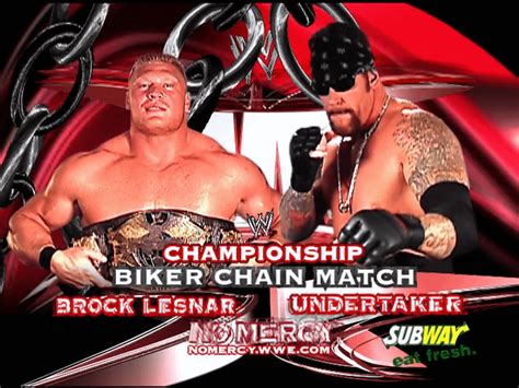 Brock Lesnar vs. Undertaker No Mercy 2003 : r/WWEMatchGraphics