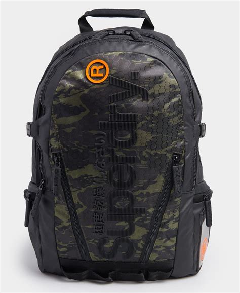 Mens Camo Tarp Backpack In Green Camo Superdry